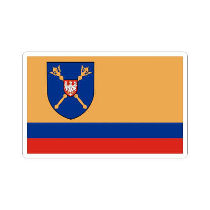 POL powiat pajeczanski flag (Poland) STICKER Vinyl Kiss-Cut Decal 3 Inch White - The Sticker Space