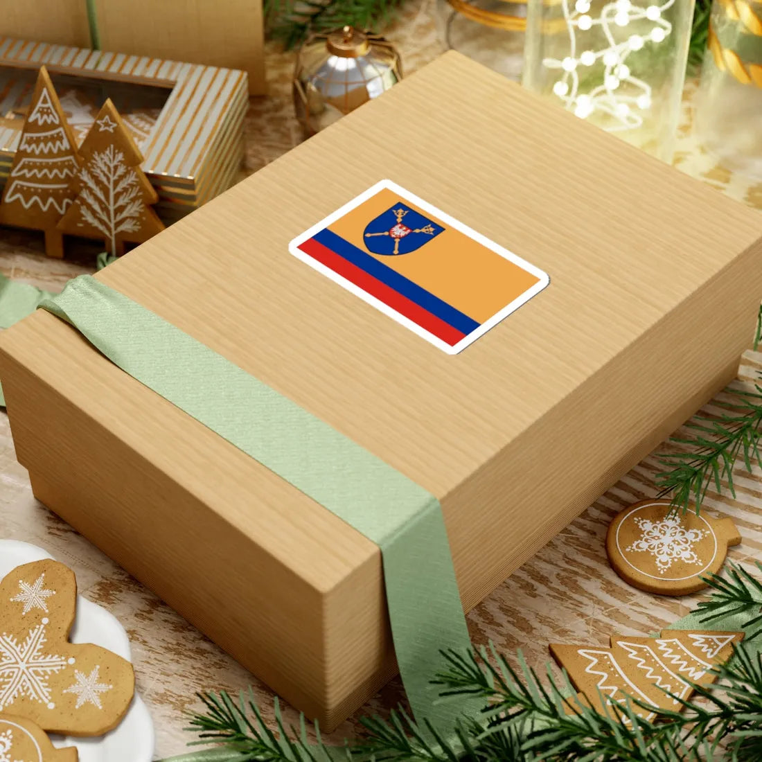 POL powiat pajeczanski flag (Poland) STICKER Vinyl Kiss-Cut Decal - The Sticker Space