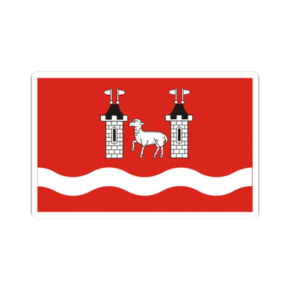 POL powiat piaseczynski flag (Poland) STICKER Vinyl Kiss-Cut Decal 2 Inch White - The Sticker Space