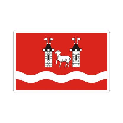 POL powiat piaseczynski flag (Poland) STICKER Vinyl Kiss-Cut Decal 3 Inch White - The Sticker Space