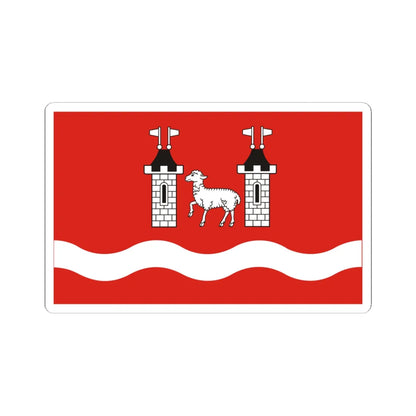 POL powiat piaseczynski flag (Poland) STICKER Vinyl Kiss-Cut Decal 6 Inch White - The Sticker Space