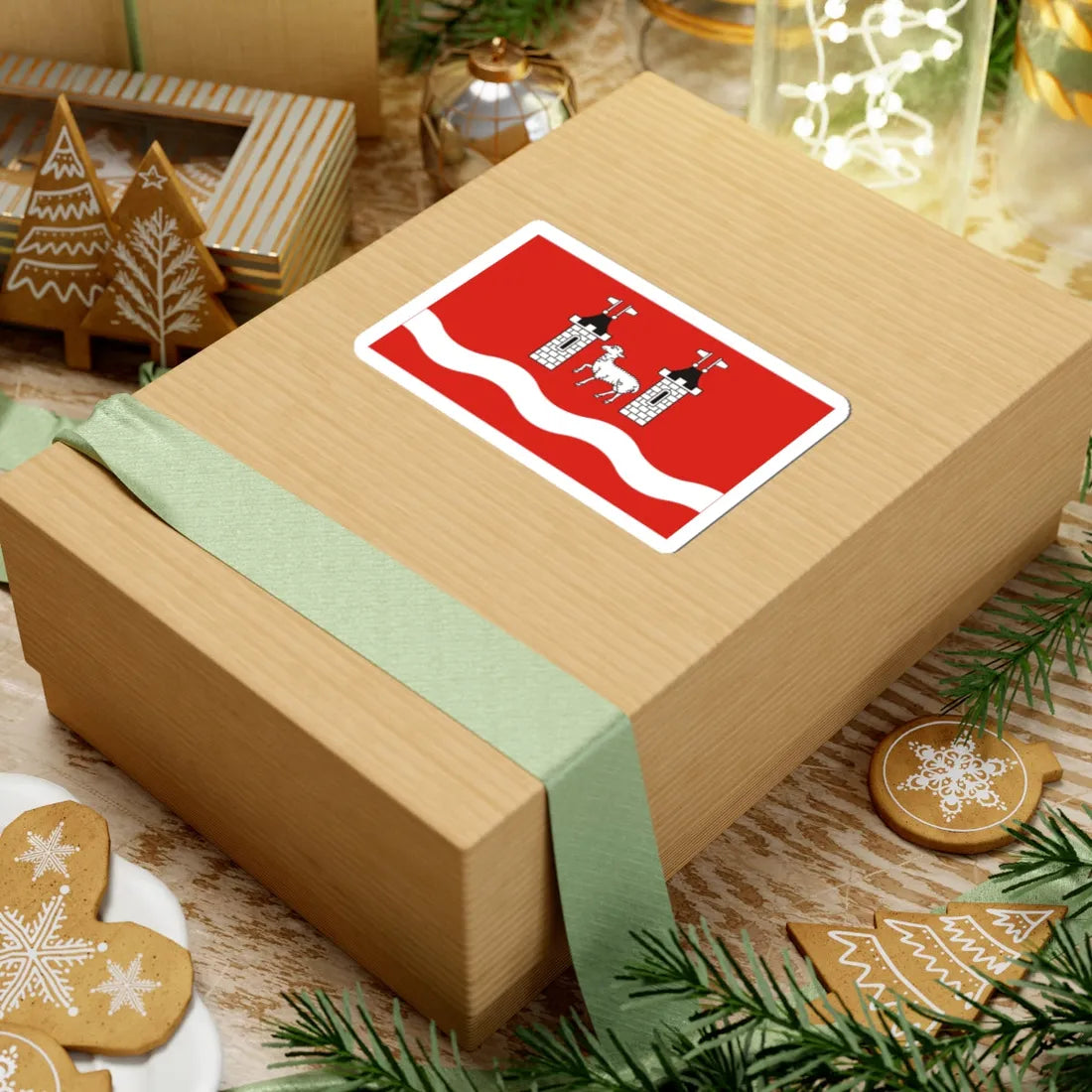 POL powiat piaseczynski flag (Poland) STICKER Vinyl Kiss-Cut Decal - The Sticker Space