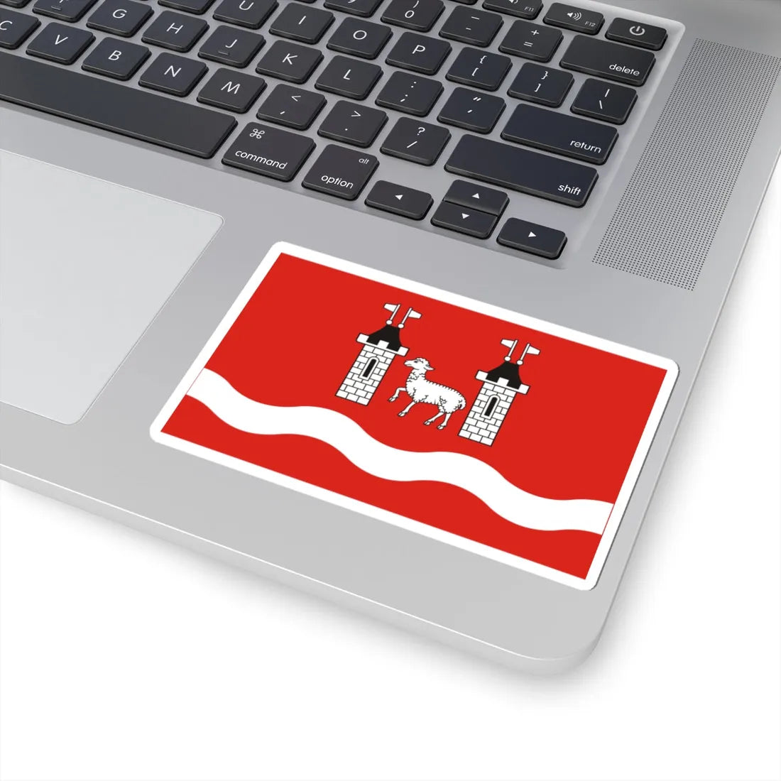 POL powiat piaseczynski flag (Poland) STICKER Vinyl Kiss-Cut Decal - The Sticker Space