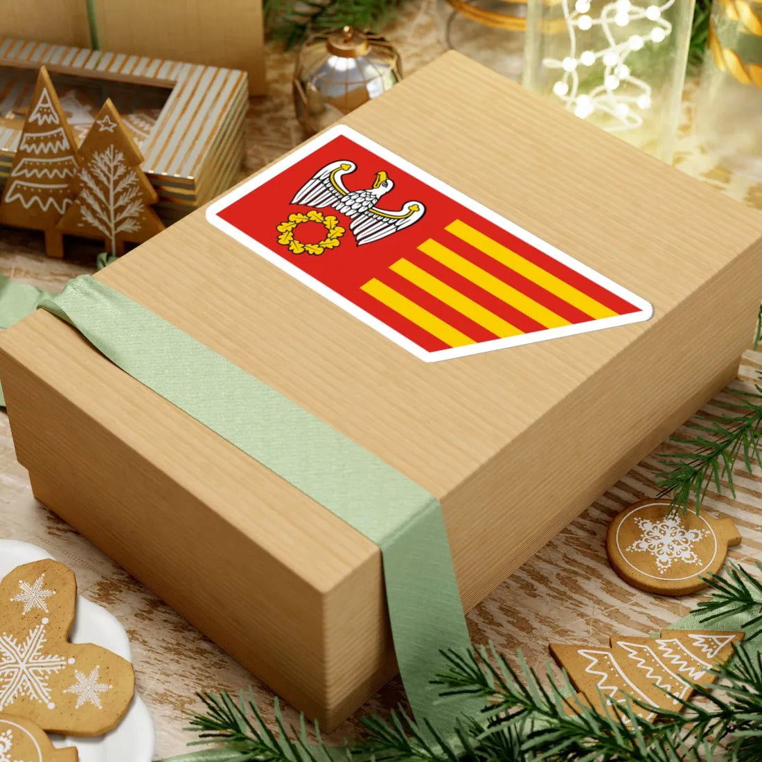 POL powiat pilski flag (Poland) STICKER Vinyl Kiss-Cut Decal - The Sticker Space