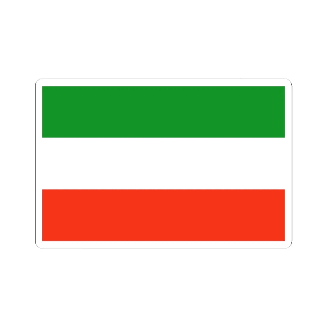 POL powiat piotrkowski flag (Poland) STICKER Vinyl Kiss-Cut Decal 3 Inch White - The Sticker Space