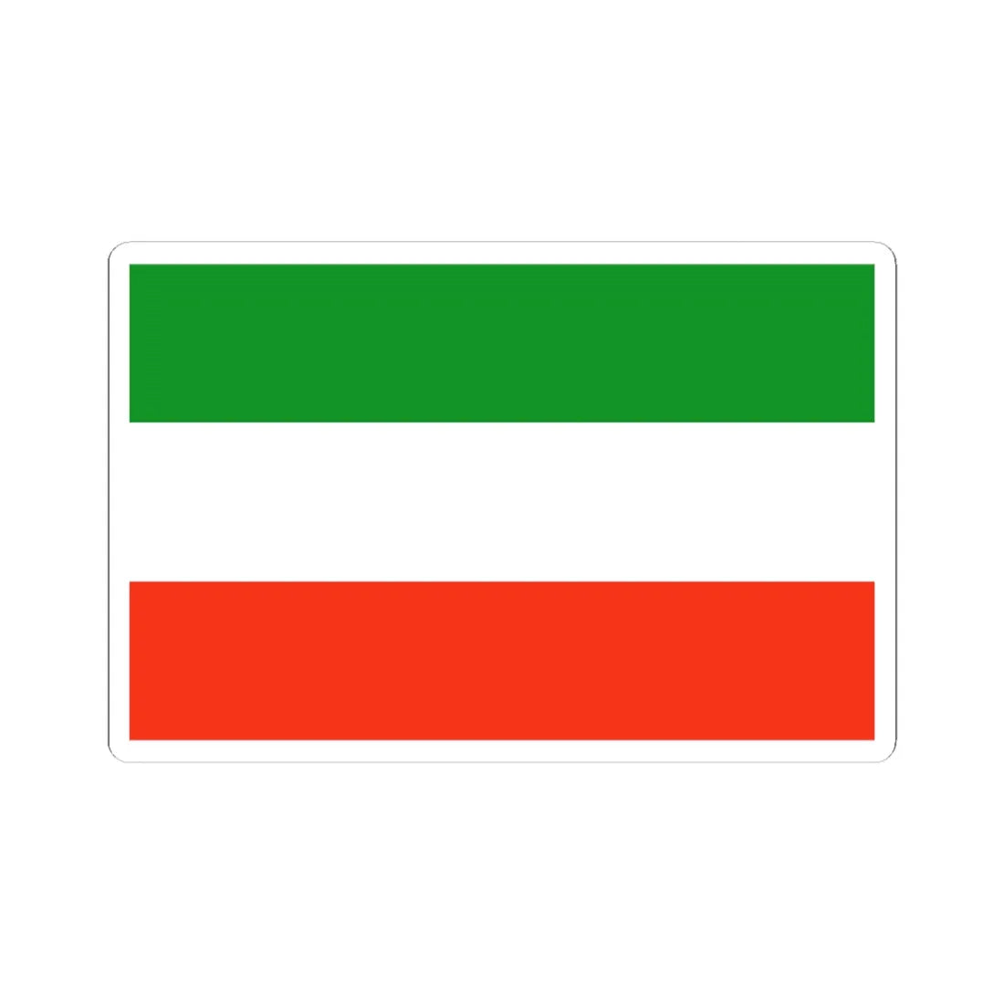 POL powiat piotrkowski flag (Poland) STICKER Vinyl Kiss-Cut Decal 4 Inch White - The Sticker Space