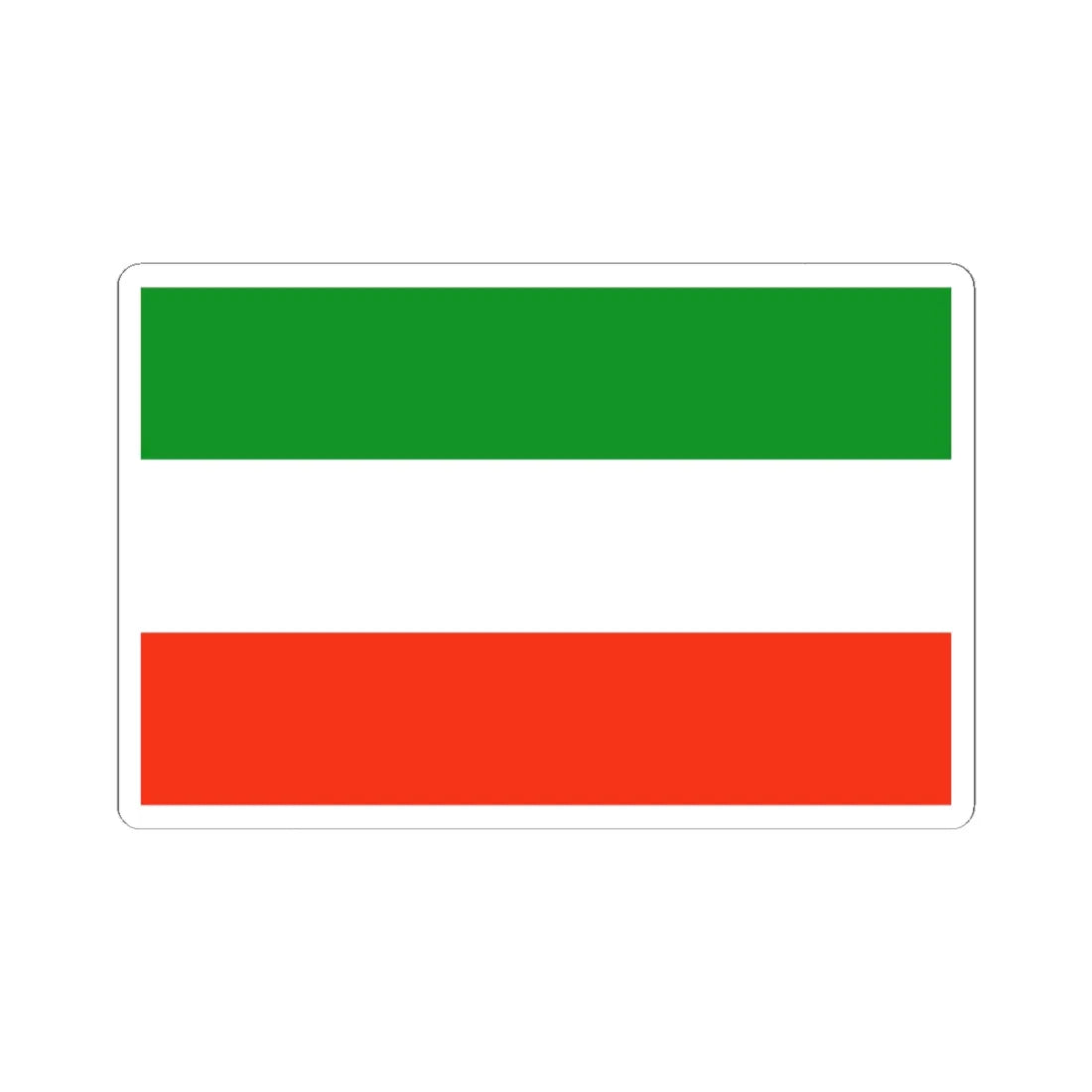 POL powiat piotrkowski flag (Poland) STICKER Vinyl Kiss-Cut Decal 6 Inch White - The Sticker Space