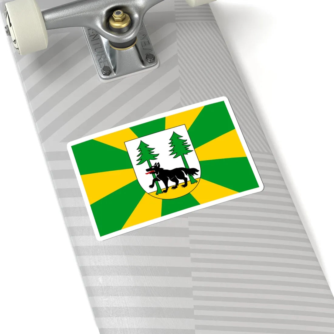 POL powiat piski flag (Poland) STICKER Vinyl Kiss-Cut Decal - The Sticker Space