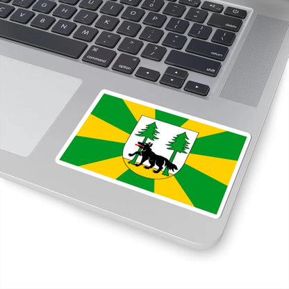 POL powiat piski flag (Poland) STICKER Vinyl Kiss-Cut Decal - The Sticker Space