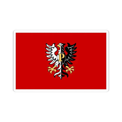 POL powiat płocki flag (Poland) STICKER Vinyl Kiss-Cut Decal 3 Inch White - The Sticker Space
