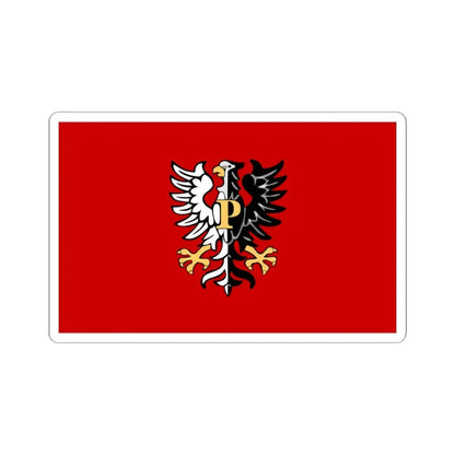 POL powiat płocki flag (Poland) STICKER Vinyl Kiss-Cut Decal 6 Inch White - The Sticker Space