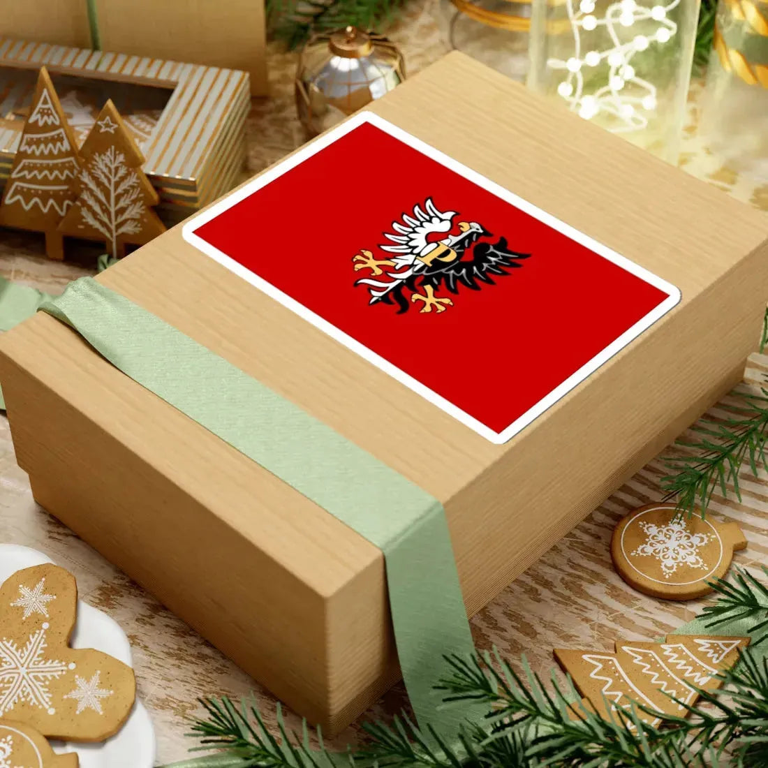 POL powiat płocki flag (Poland) STICKER Vinyl Kiss-Cut Decal - The Sticker Space