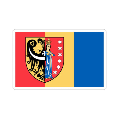 POL powiat polkowicki flag urz (Poland) STICKER Vinyl Kiss-Cut Decal 6 Inch White - The Sticker Space