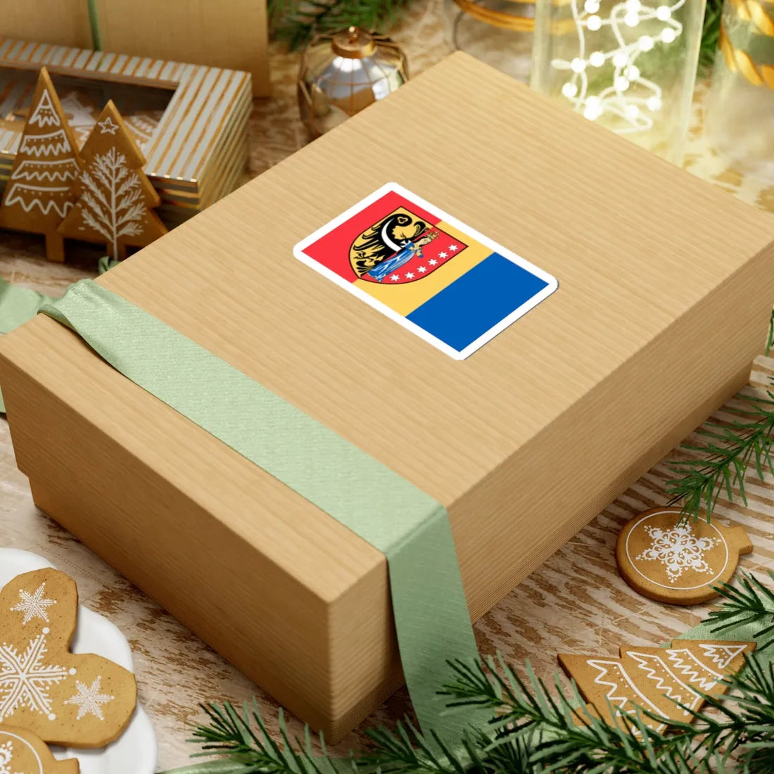 POL powiat polkowicki flag urz (Poland) STICKER Vinyl Kiss-Cut Decal - The Sticker Space