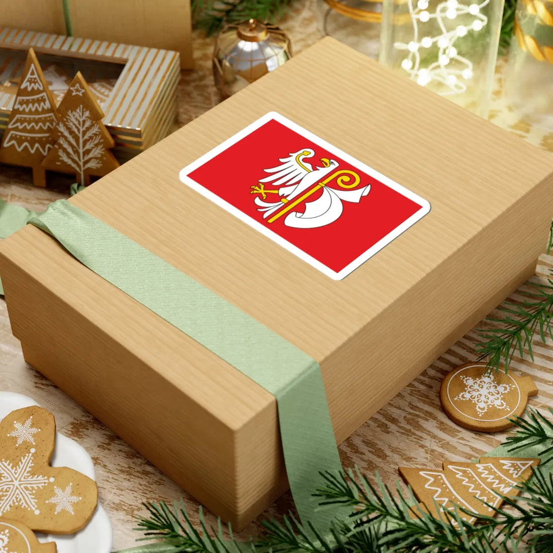 POL powiat płonski flag (Poland) STICKER Vinyl Kiss-Cut Decal - The Sticker Space