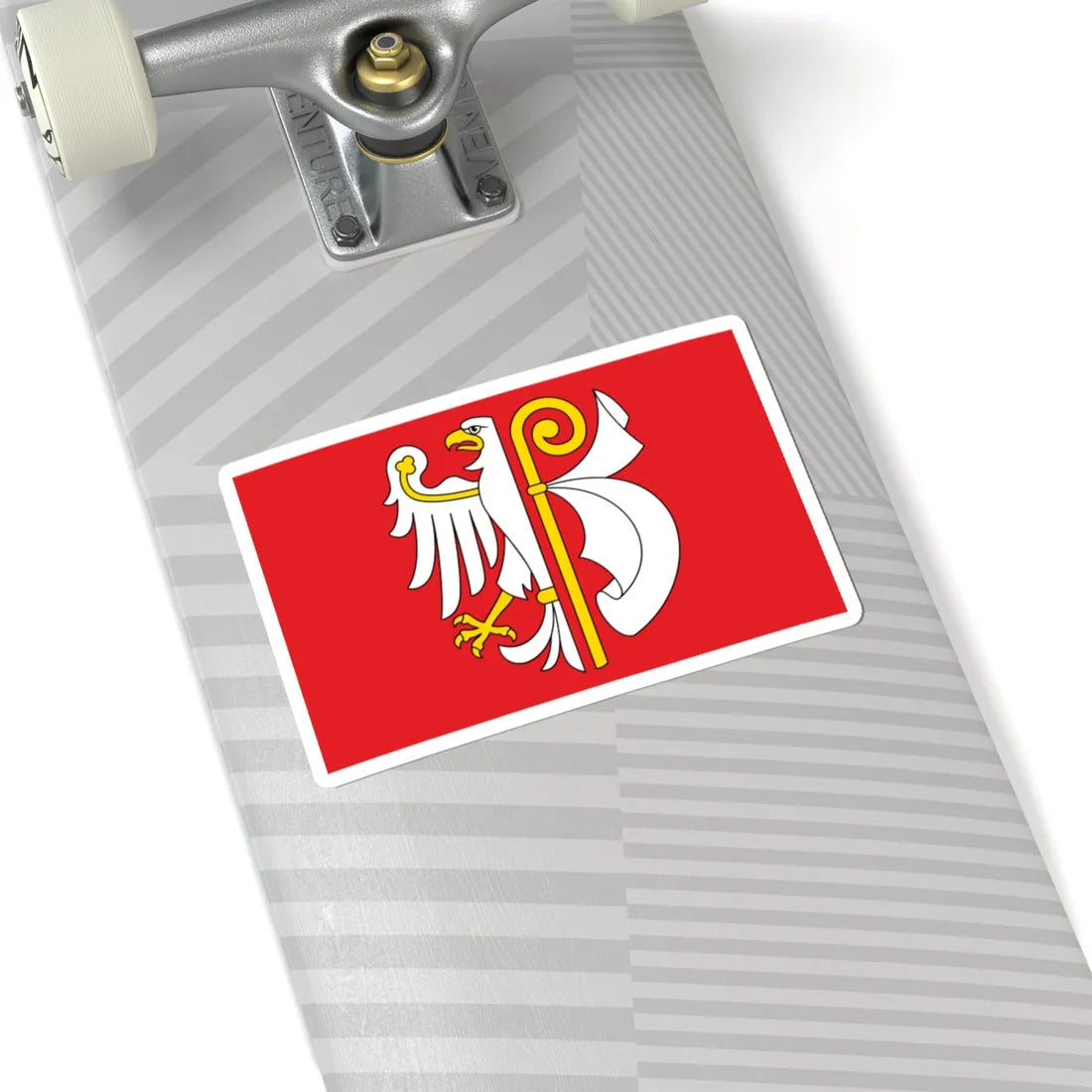 POL powiat płonski flag (Poland) STICKER Vinyl Kiss-Cut Decal - The Sticker Space