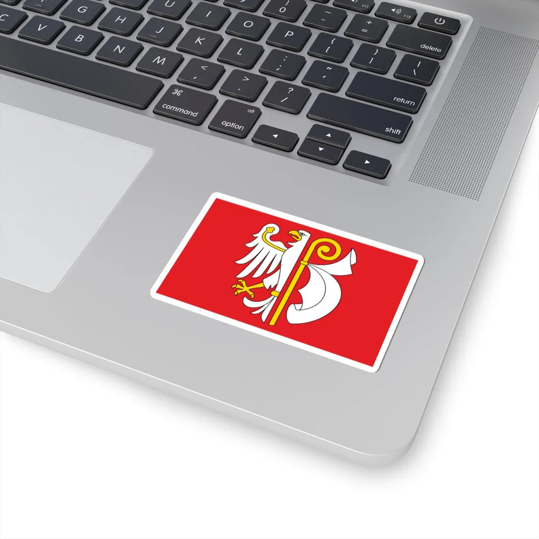 POL powiat płonski flag (Poland) STICKER Vinyl Kiss-Cut Decal - The Sticker Space