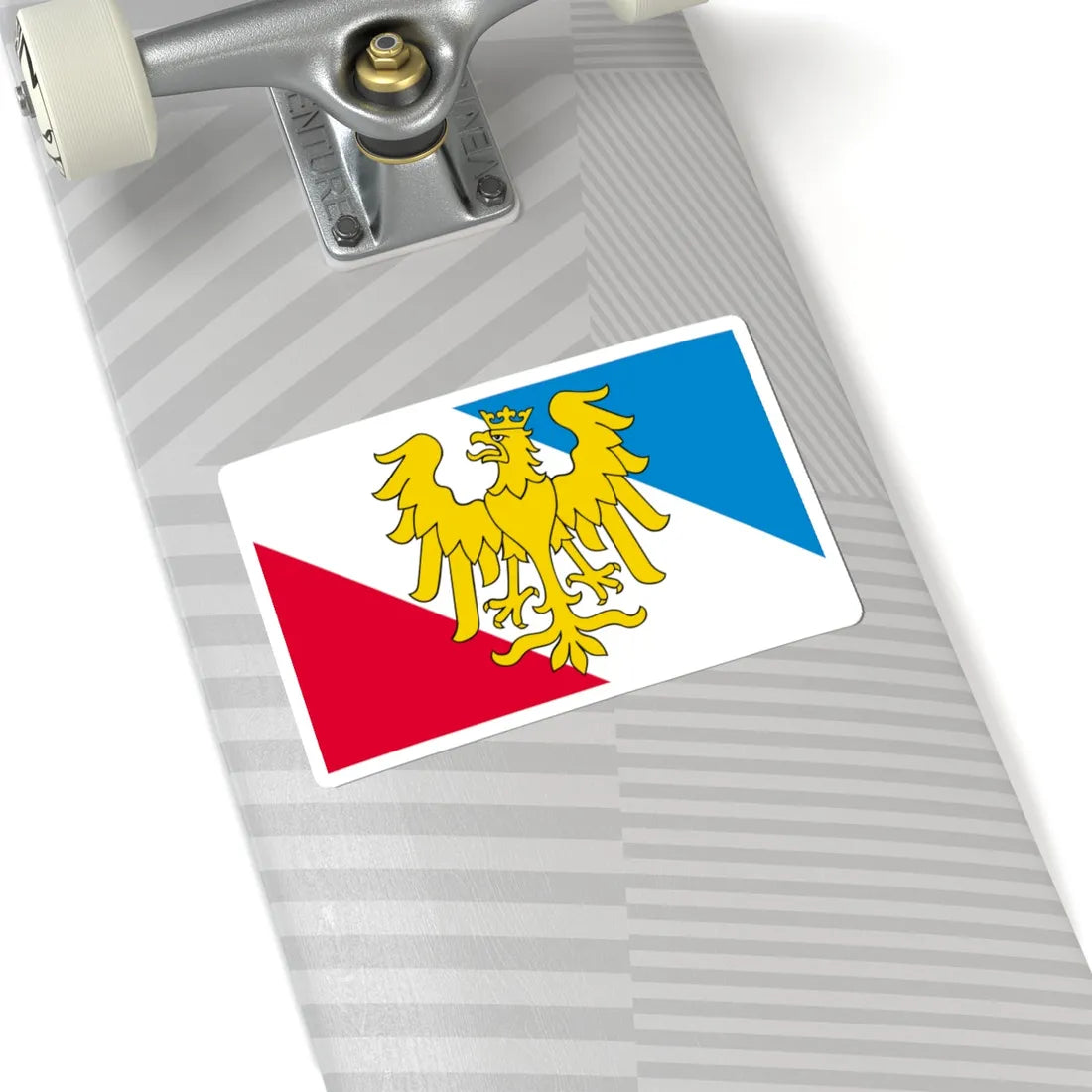 POL powiat prudnicki flag (Poland) STICKER Vinyl Kiss-Cut Decal - The Sticker Space