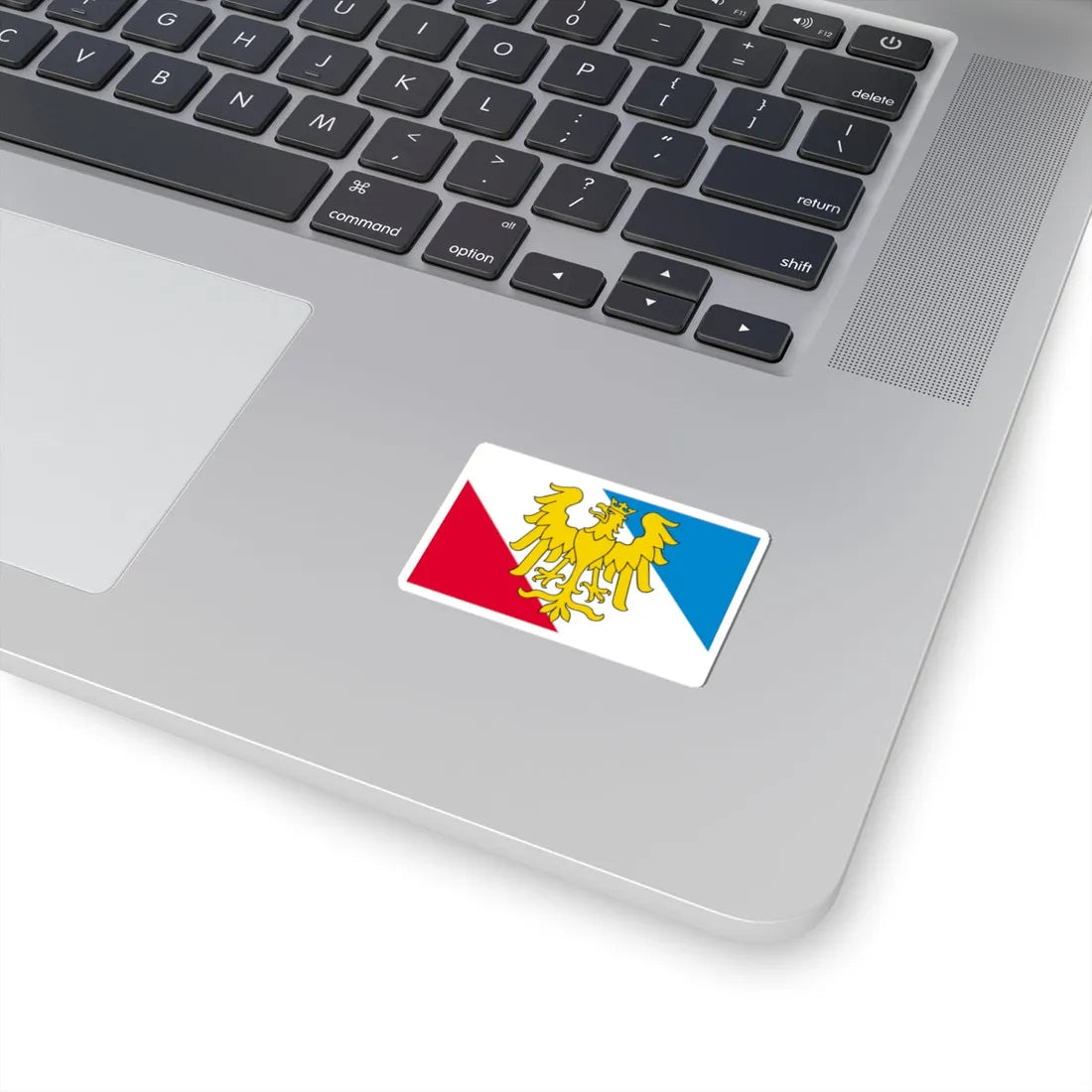 POL powiat prudnicki flag (Poland) STICKER Vinyl Kiss-Cut Decal - The Sticker Space