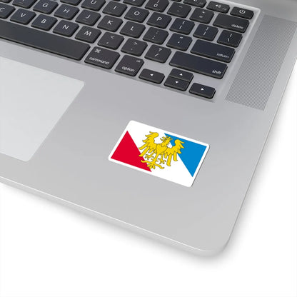 POL powiat prudnicki flag (Poland) STICKER Vinyl Kiss-Cut Decal - The Sticker Space