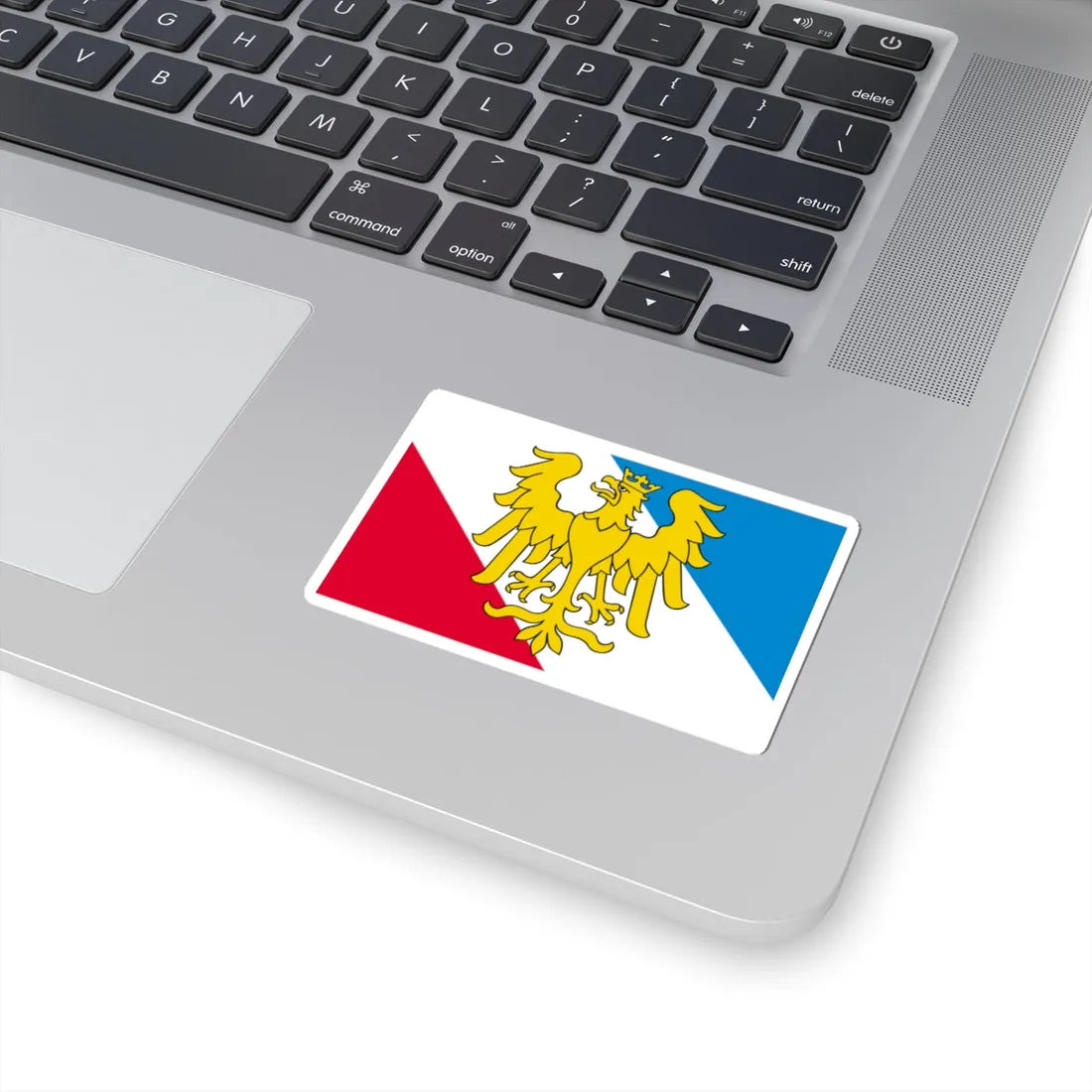 POL powiat prudnicki flag (Poland) STICKER Vinyl Kiss-Cut Decal - The Sticker Space