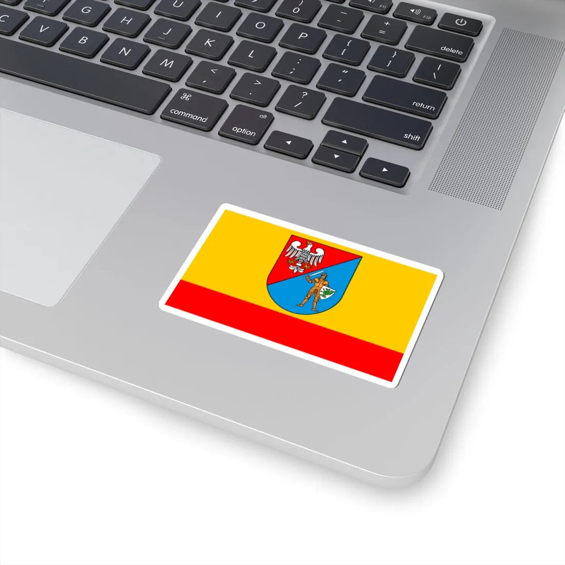 POL powiat pruszkowski flag (Poland) STICKER Vinyl Kiss-Cut Decal - The Sticker Space