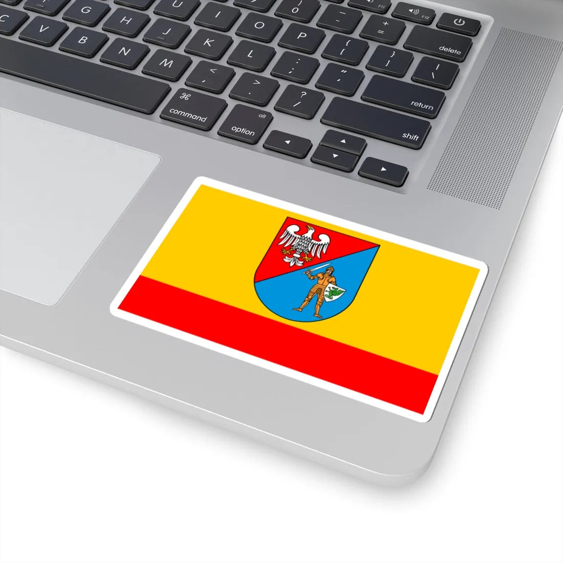 POL powiat pruszkowski flag (Poland) STICKER Vinyl Kiss-Cut Decal - The Sticker Space