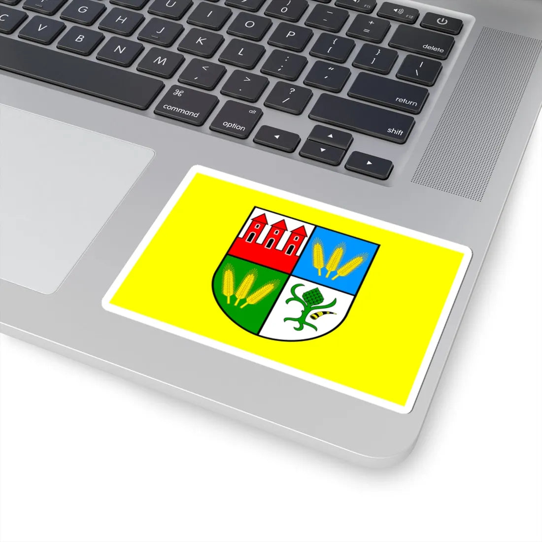 POL powiat przasnyski flag (Poland) STICKER Vinyl Kiss-Cut Decal - The Sticker Space