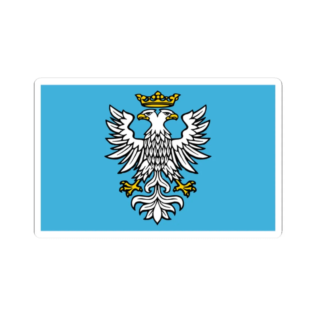 POL powiat przemyski flag (Poland) STICKER Vinyl Kiss-Cut Decal 2 Inch White - The Sticker Space