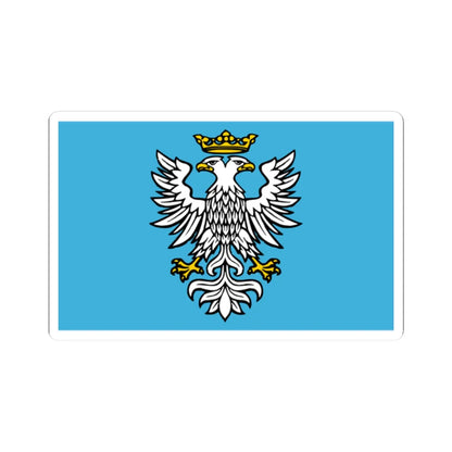 POL powiat przemyski flag (Poland) STICKER Vinyl Kiss-Cut Decal 2 Inch White - The Sticker Space