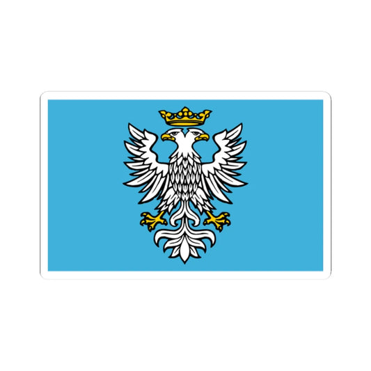 POL powiat przemyski flag (Poland) STICKER Vinyl Kiss-Cut Decal 2 Inch White - The Sticker Space