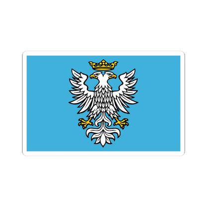 POL powiat przemyski flag (Poland) STICKER Vinyl Kiss-Cut Decal 3 Inch White - The Sticker Space