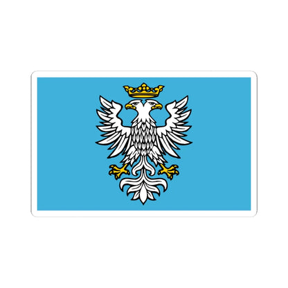 POL powiat przemyski flag (Poland) STICKER Vinyl Kiss-Cut Decal 4 Inch White - The Sticker Space