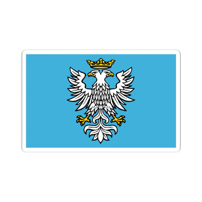 POL powiat przemyski flag (Poland) STICKER Vinyl Kiss-Cut Decal 6 Inch White - The Sticker Space