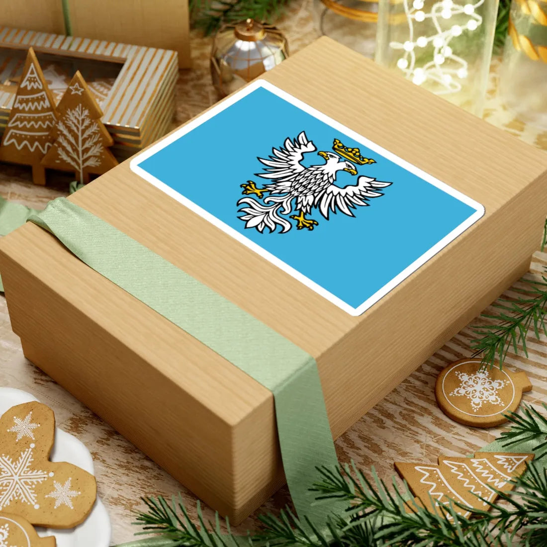 POL powiat przemyski flag (Poland) STICKER Vinyl Kiss-Cut Decal - The Sticker Space