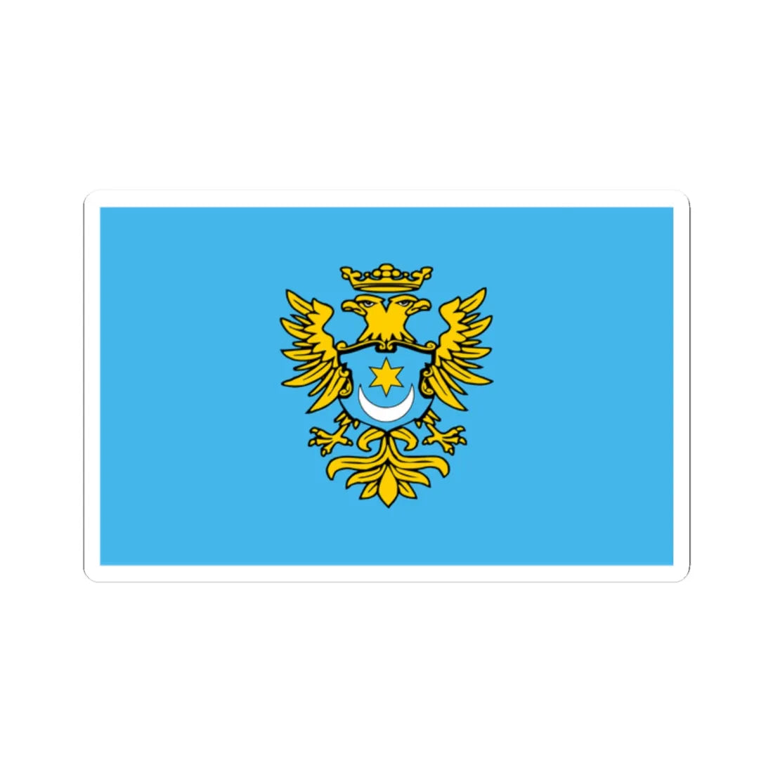 POL powiat przeworski flag (Poland) STICKER Vinyl Kiss-Cut Decal 2 Inch White - The Sticker Space