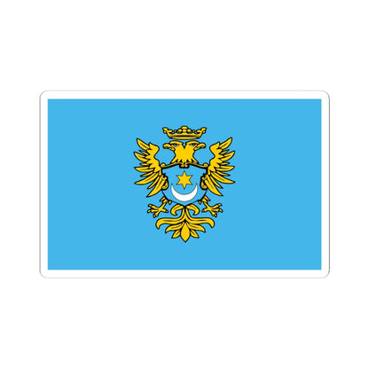 POL powiat przeworski flag (Poland) STICKER Vinyl Kiss-Cut Decal 4 Inch White - The Sticker Space