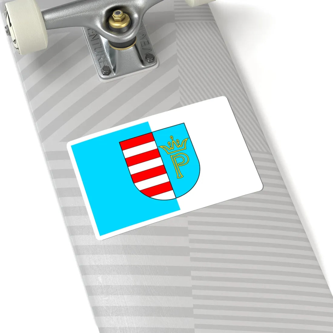 POL powiat przysuski flag (Poland) STICKER Vinyl Kiss-Cut Decal - The Sticker Space