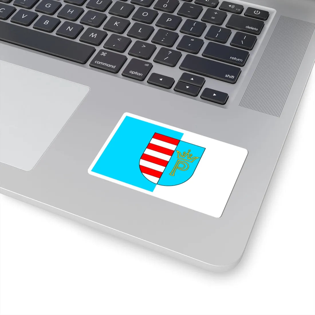 POL powiat przysuski flag (Poland) STICKER Vinyl Kiss-Cut Decal - The Sticker Space