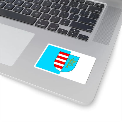 POL powiat przysuski flag (Poland) STICKER Vinyl Kiss-Cut Decal - The Sticker Space