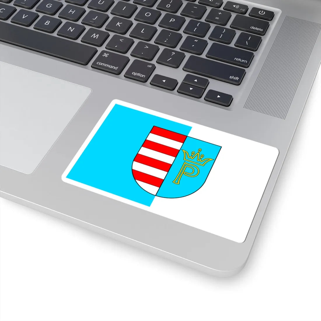 POL powiat przysuski flag (Poland) STICKER Vinyl Kiss-Cut Decal - The Sticker Space