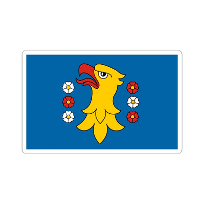 POL powiat pszczynski flag (Poland) STICKER Vinyl Kiss-Cut Decal 6 Inch White - The Sticker Space