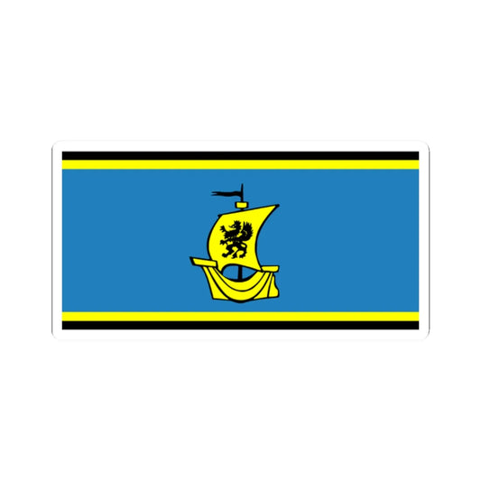 POL powiat pucki flag (Poland) STICKER Vinyl Kiss-Cut Decal 2 Inch White - The Sticker Space
