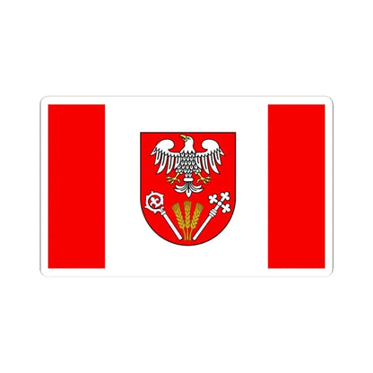 POL powiat pułtuski flag (Poland) STICKER Vinyl Kiss-Cut Decal 3 Inch White - The Sticker Space
