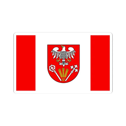 POL powiat pułtuski flag (Poland) STICKER Vinyl Kiss-Cut Decal 4 Inch White - The Sticker Space