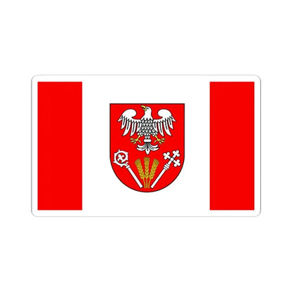 POL powiat pułtuski flag (Poland) STICKER Vinyl Kiss-Cut Decal 6 Inch White - The Sticker Space