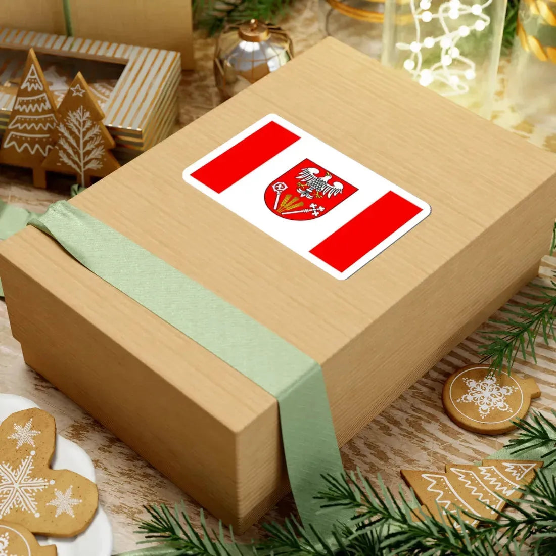 POL powiat pułtuski flag (Poland) STICKER Vinyl Kiss-Cut Decal - The Sticker Space