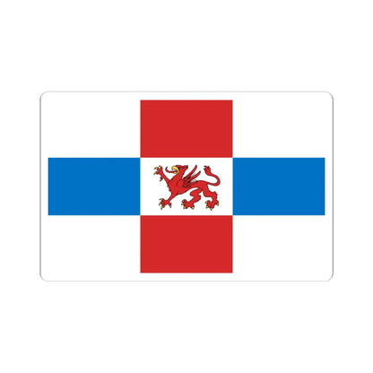 POL powiat pyrzycki flag (Poland) STICKER Vinyl Kiss-Cut Decal 4 Inch White - The Sticker Space