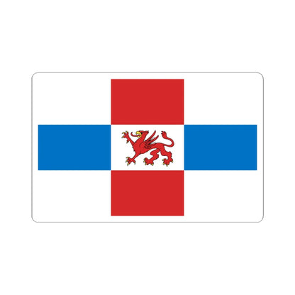 POL powiat pyrzycki flag (Poland) STICKER Vinyl Kiss-Cut Decal 6 Inch White - The Sticker Space