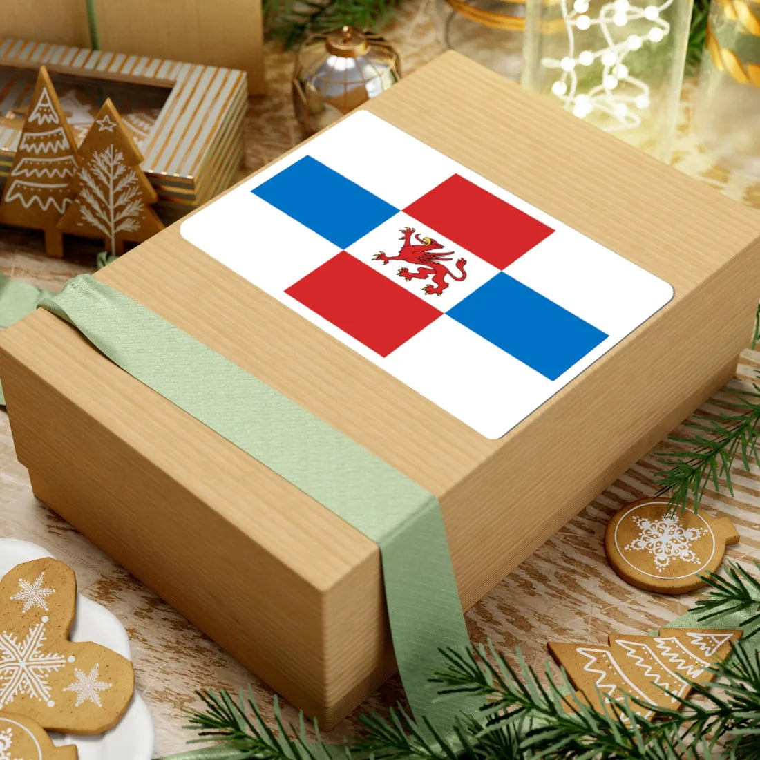 POL powiat pyrzycki flag (Poland) STICKER Vinyl Kiss-Cut Decal - The Sticker Space